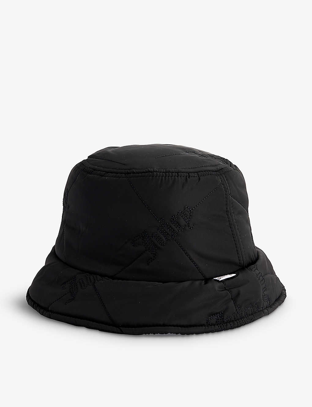 Juicy Couture Womens Black101 Quilted Recycled Nylon Bucket Hat