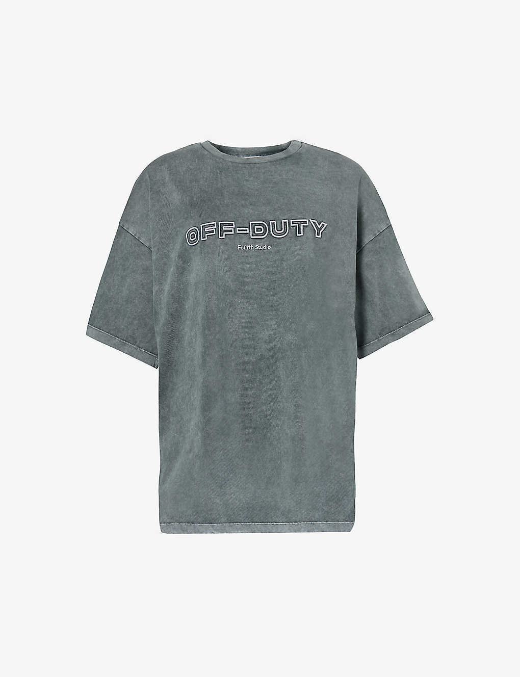 4th & Reckless Ophelia Brand-print Cotton-jersey T-shirt In Grey
