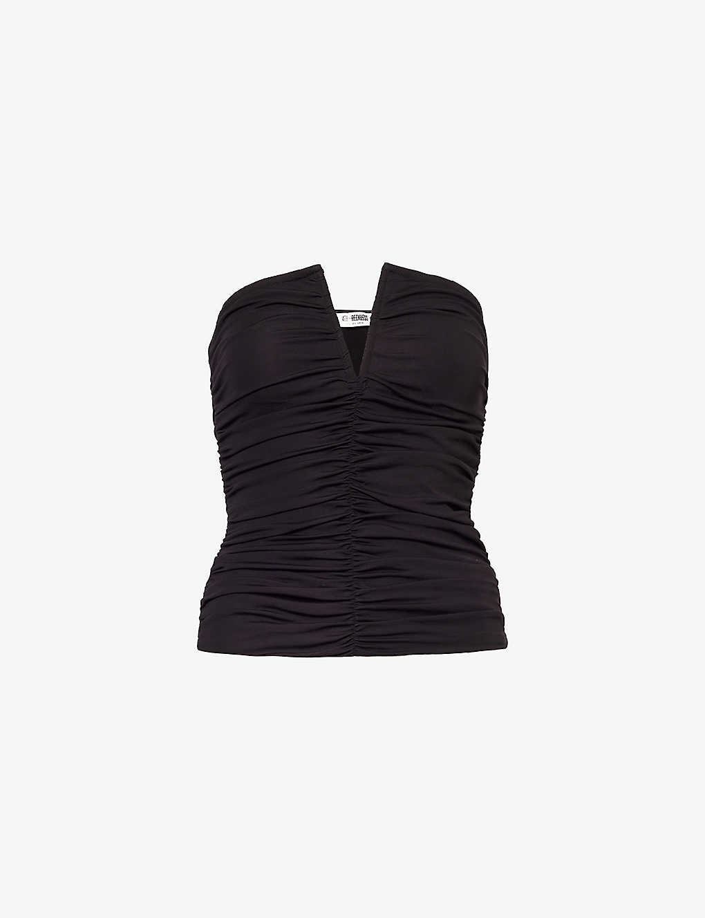 4th & Reckless Freya Strapless Jersey Top In Black