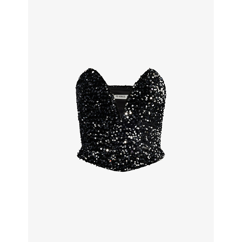 4th & Reckless Dasha Sequin-embellished Woven Top In Multi