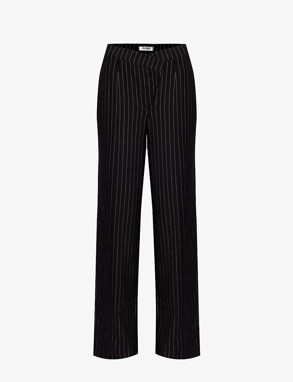 4th & Reckless Libby Straight-leg High-rise Stretch-woven Trousers In Black