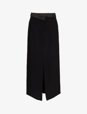 4th & Reckless Balva High-rise Stretch-woven Midi Skirt In Black