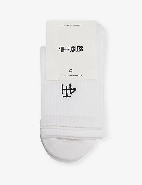 4TH & RECKLESS: 品牌图案竹纤维混纺针织袜