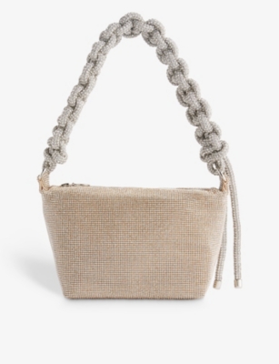 KARA: Cobra crystal-mesh shoulder bag