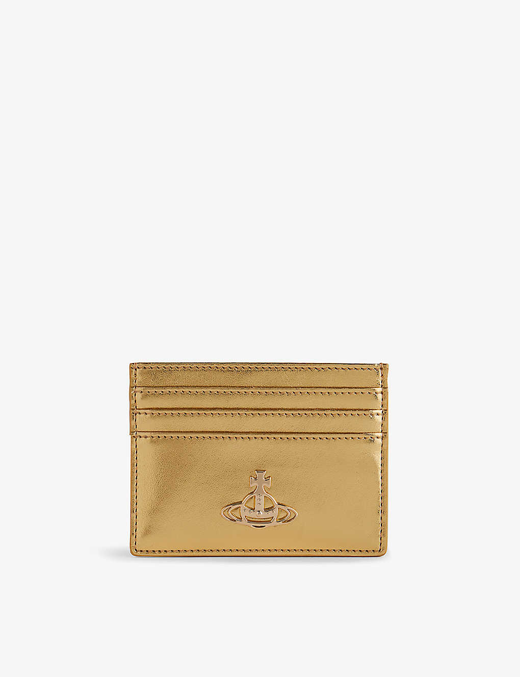 Vivienne Westwood Gold Logo-plaque Faux-leather Card Holder