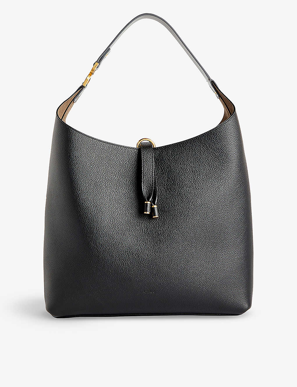 Chloé Chloe Womens Black Marcie Leather Hobo Bag
