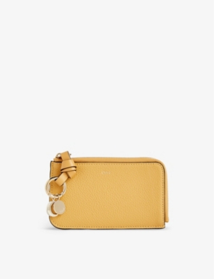 CHLOE: Alphabet logo-charm leather wallet