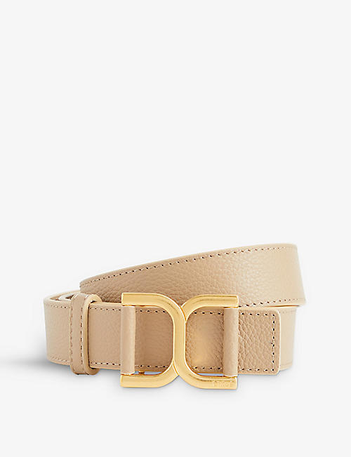 CHLOE: Marcie branded leather belt