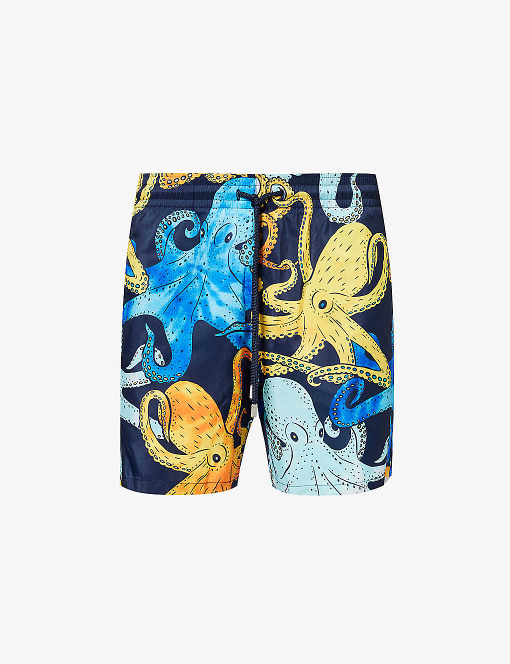 Vilebrequin Mens Bleu Marine Mahina Graphic-print Swim Shorts