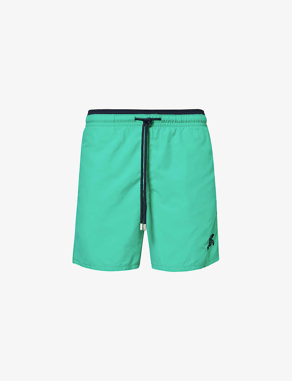 Vilebrequin Mens Vert Tropezien Moka Brand-patch Swim Shorts