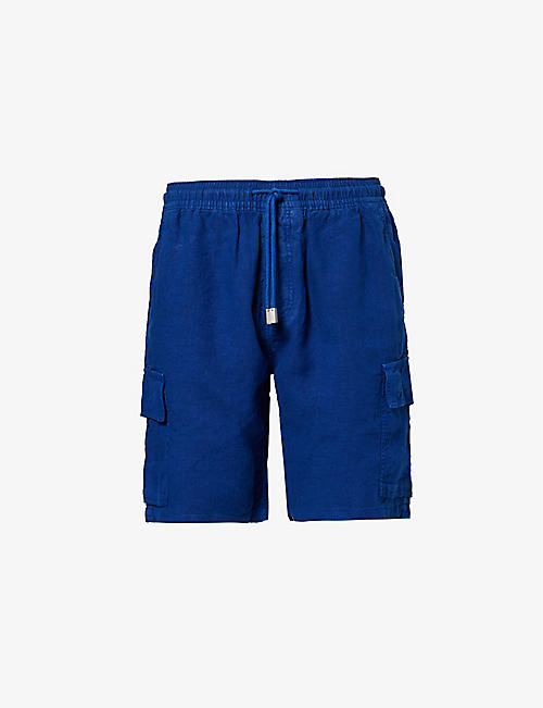 VILEBREQUIN: Bermuda brand-patch linen shorts