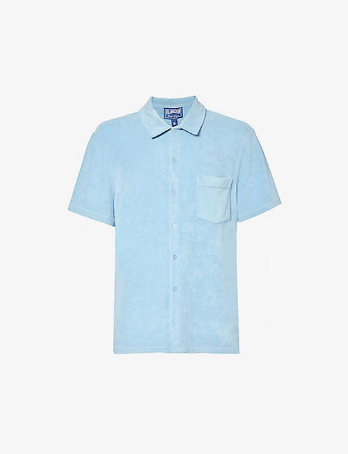 VILEBREQUIN: Charli brand-embroidered cotton-blend polo shirt