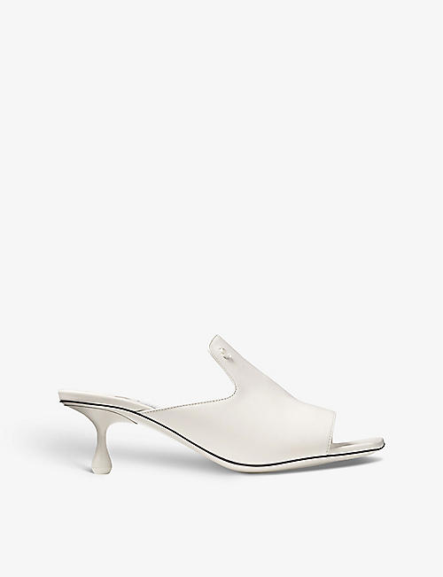 JIMMY CHOO: Ander square-toe leather heeled sandals