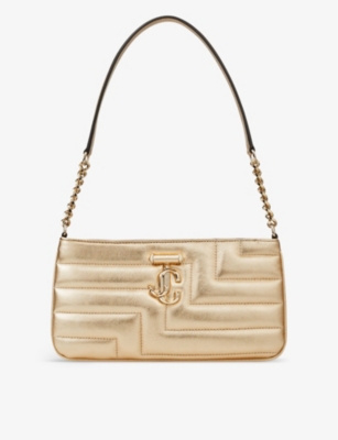 JIMMY CHOO: Avenue Slim quilted-leather shoulder bag