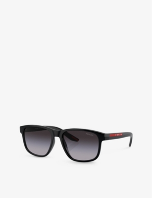 PRADA WOMENS BLACK PS 06YS PILLOW-FRAME ACETATE SUNGLASSES 