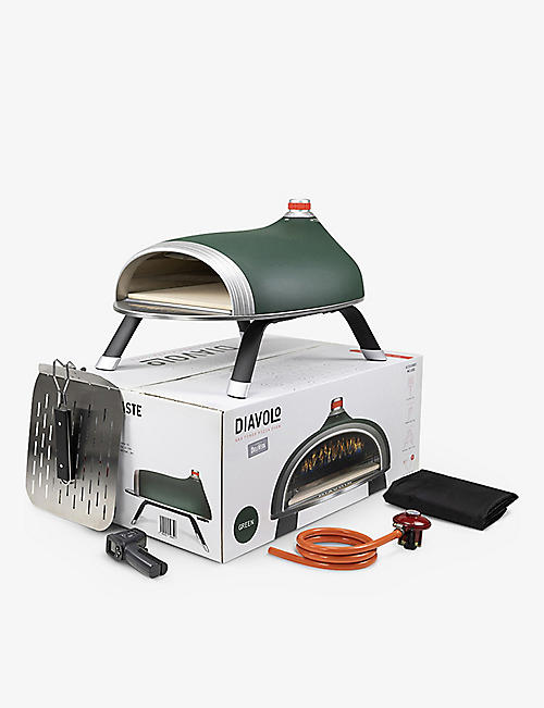 DELIVITA: Diavolo stainless-steel gas pizza oven 62cm