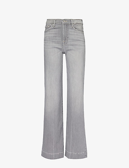 7 FOR ALL MANKIND: Modern Dojo flared mid-rise stretch-denim jeans