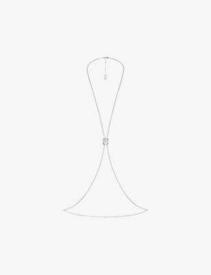 Swarovski Womens Crystal X Skims X-shape Stainless-steel Body Chain