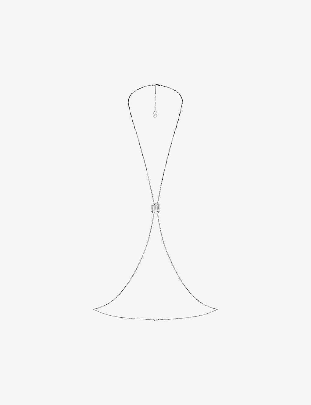 Swarovski Womens Crystal X Skims X-shape Stainless-steel Body Chain
