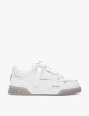 REPRESENT: Studio panelled leather mid-top trainers