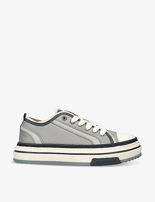 REPRESENT: HTN chunky-lace woven low-top trainers