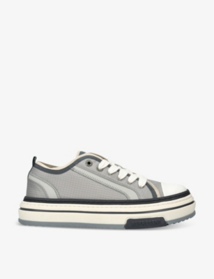 Represent Mens Grey Htn Chunky-lace Woven Low-top Trainers