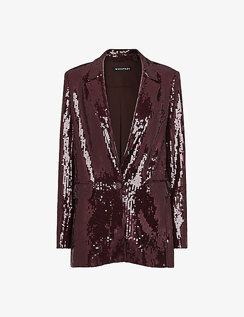 WHISTLES: Misha sequin-embellished stretch-recycled polyester blazer