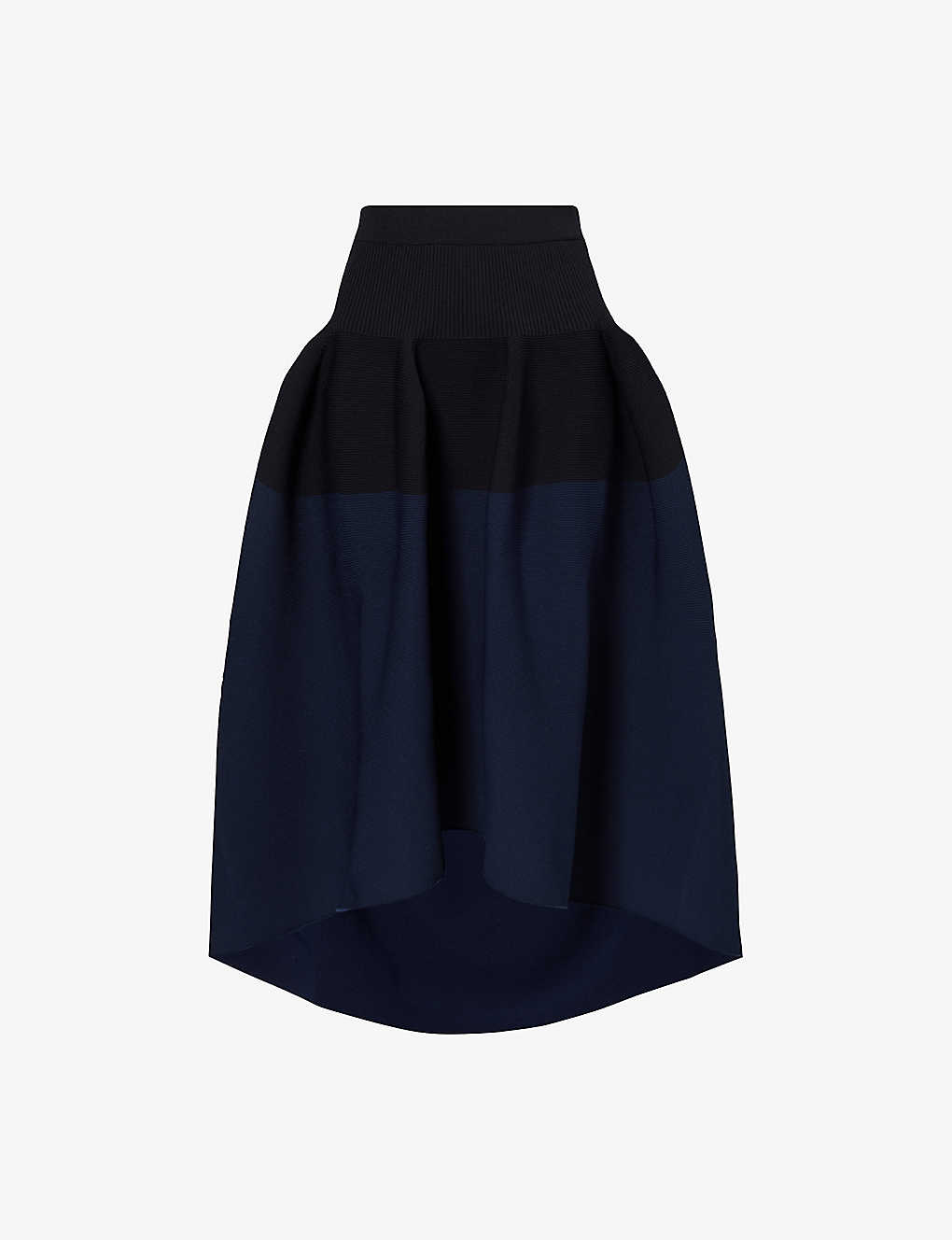 Cfcl Womens Black Navy Pottery Mid-rise Recycled-polyester Midi Skirt