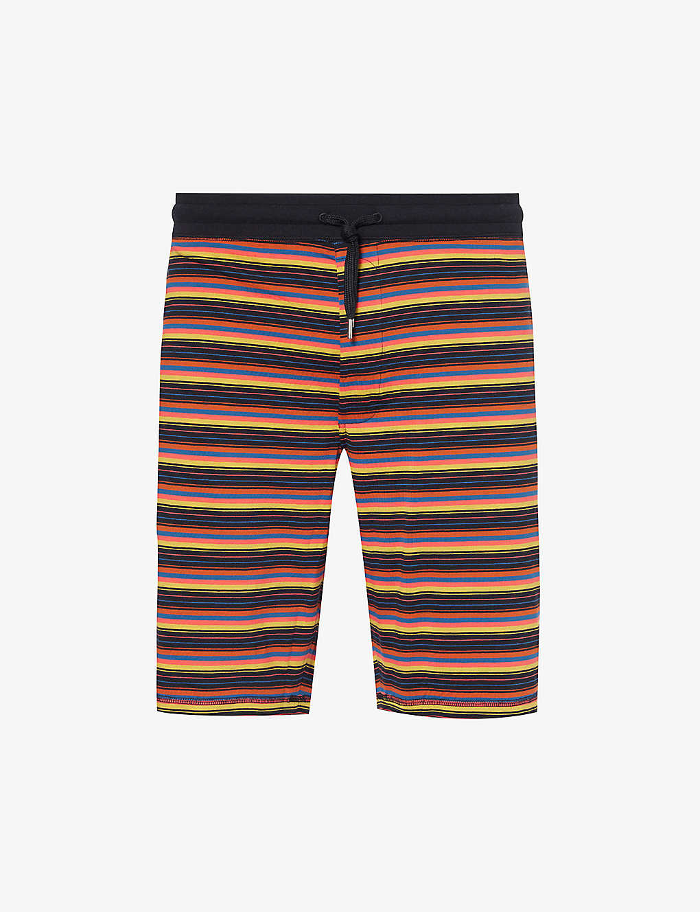 Shop Paul Smith Andy Striped Stretch-cotton Shorts In Black