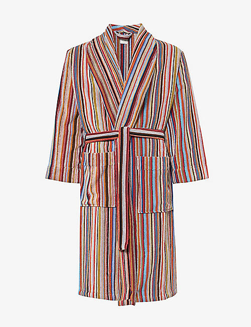 PAUL SMITH: Signature striped relaxed-fit cotton-jersey dressing gown