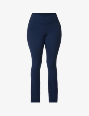 Lululemon Womens True Navy Align Flared-leg V-waist High-rise Stretch-woven  Leggings In Blue