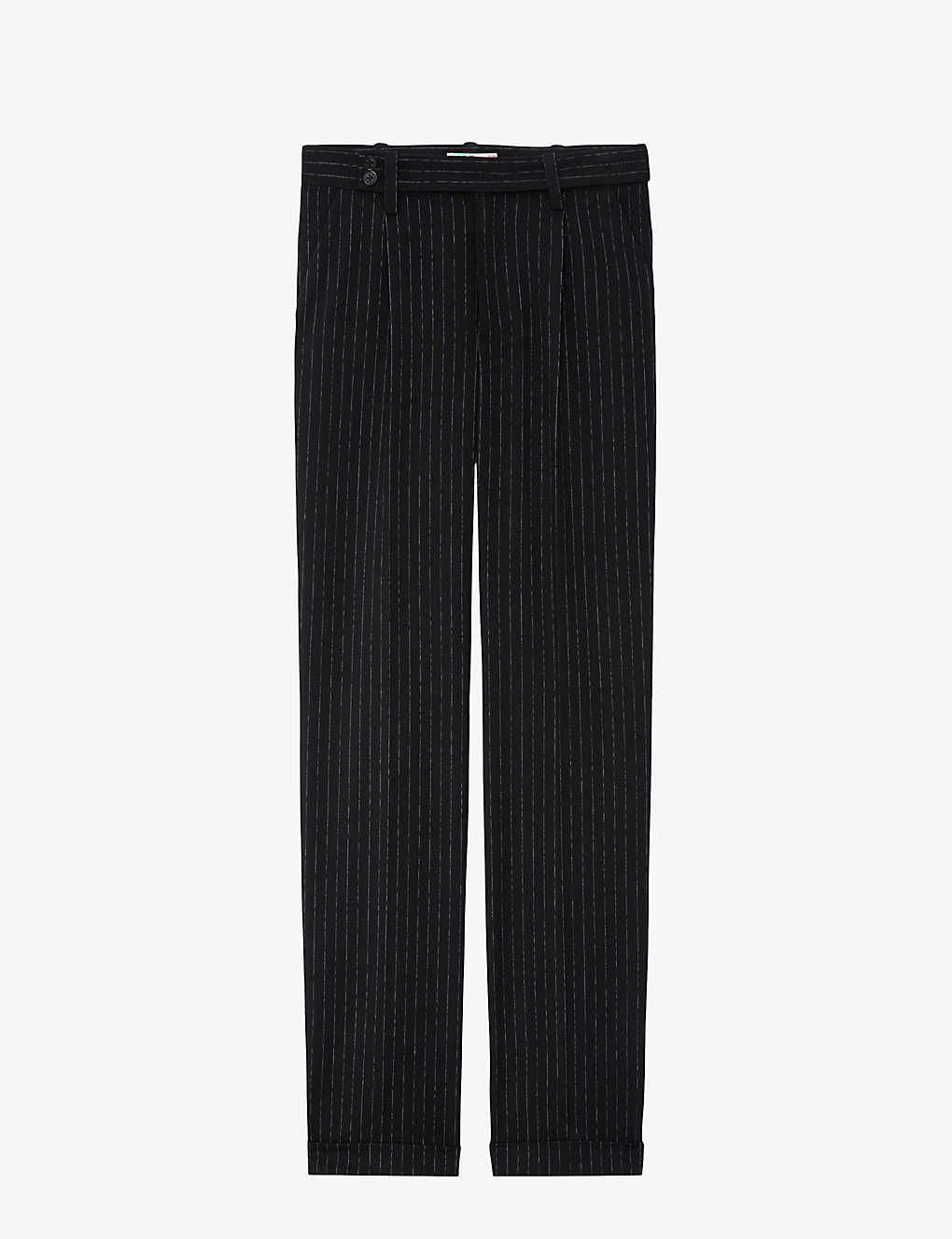 Zadig & Voltaire Zadig&voltaire Womens Noir Pura High-rise Pinstripe Stretch-woven Trousers