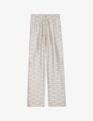 Shop Zadig & Voltaire Zadig&voltaire Women's Scout Pomy Drawstring-waist Jacquard Woven Trousers