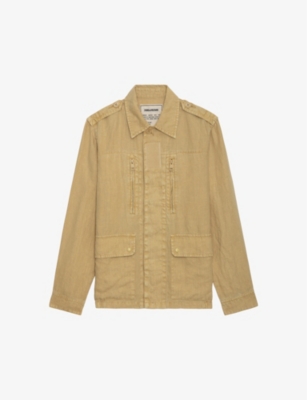 ZADIG&VOLTAIRE: Kid motif-embroidered linen jacket