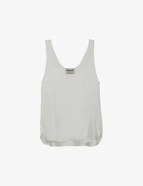 ZADIG&VOLTAIRE: Scoop-neck sleeveless recycled-polyester top