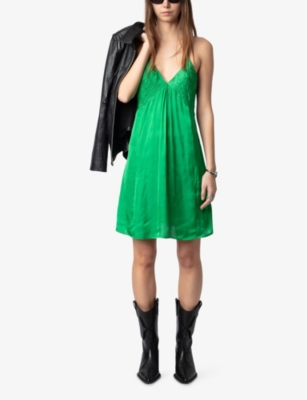 ZADIG&VOLTAIRE: Rayonna V-neck recycled-polyester mini dress