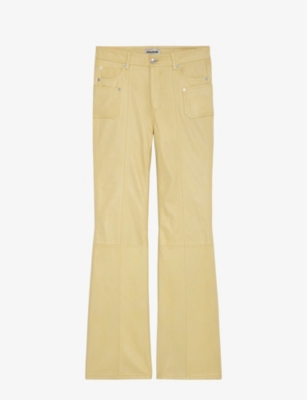 ZADIG&VOLTAIRE: Elvir high-rise flared-leg leather trousers