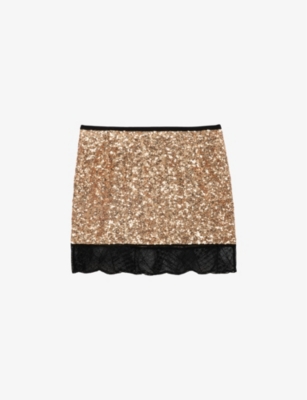 ZADIG&VOLTAIRE: Justicas sequin-embellished woven mini skirt