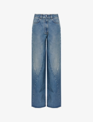 Givenchy Jean En Denim Oversize Avec Coutures Apparentes In Blue