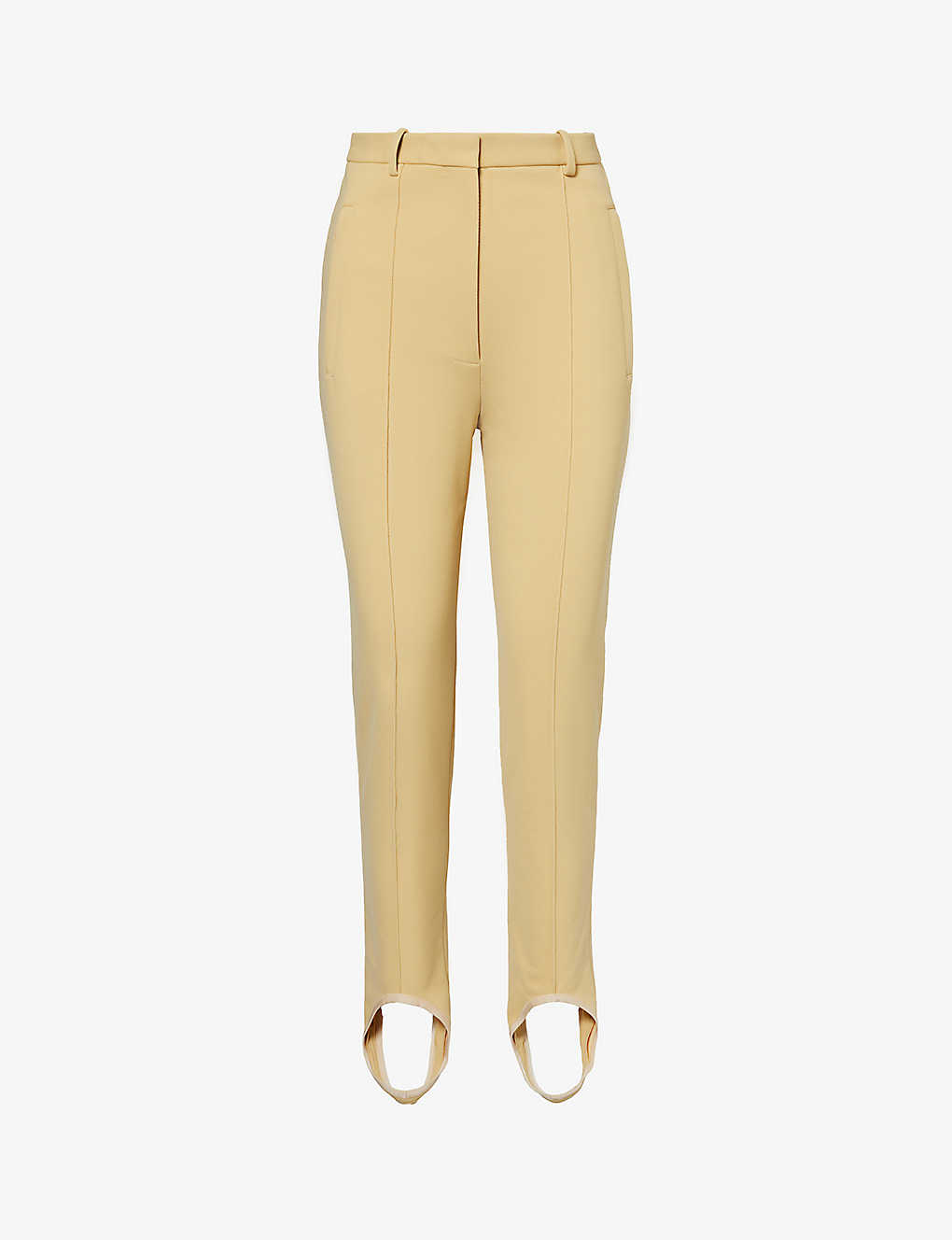 Shop Givenchy Women's Golden Sand Strirrup-hem Mid-rise Stretch-woven Trousers