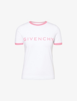 Givenchy Logo-print Round-neck Stretch-cotton T-shirt In Multi-coloured