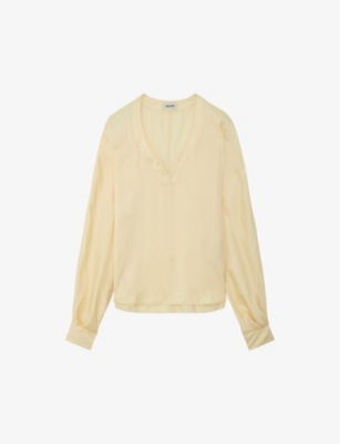 Zadig & Voltaire Tonastir Satin Blouse In Shea