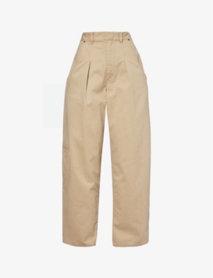 ISABEL MARANT: Lenadi pleated relaxed-fit wide-leg cotton trousers
