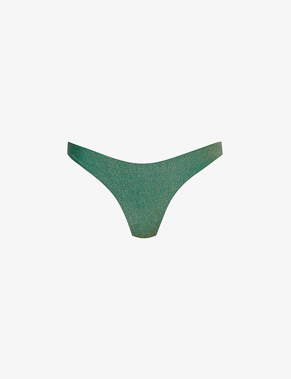 Away That Day Womens Sea Green Shimmer Fiji Recycled Polyamide-blend Bikini Bottoms