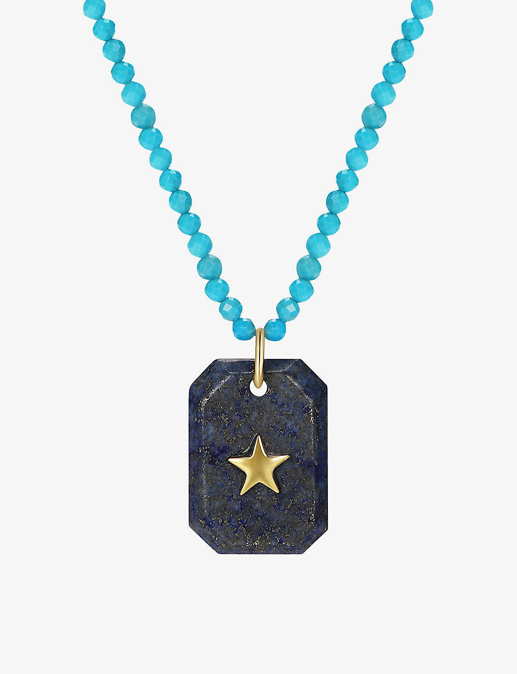 Celeste Starre Womens Gold Star Power 18ct Yellow Gold-plated Brass And Lapis Pendant Necklace