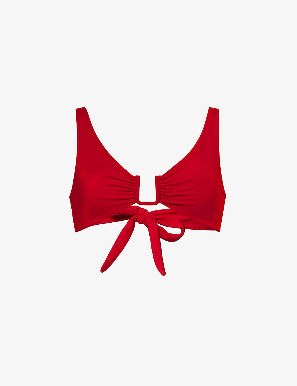 Away That Day Womens Red Palma Recycled Polyamide-blend Bikini Top