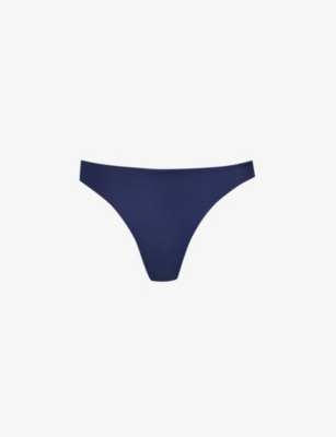 Away That Day Womens Ocean Blue Fiji Recycled Polyamide-blend Bikini Bottoms