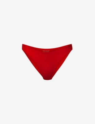Away That Day Womens Red Portofino Recycled Polyamide-blend Bikini Bottoms
