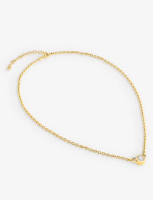 Shop V By Laura Vann Womens Gold Lucky 18ct Yellow Gold-plated Vermeil Recycled Sterling-silver And White
