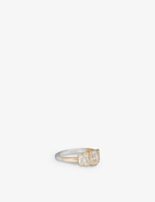 Shop V By Laura Vann Women's Gold Isla Rhodium And 18ct Yellow Gold-plated Recycled Sterling-silver And C